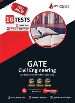 Paperback Gate 2023: Civil Engineering Guide Book - 12 Mock Tests and 4 Previous Year Papers (Solved MCQs and Numerical Based Questions) wi Book