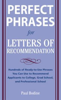 Paperback Perfect Phrases for Letters of Recommendation Book