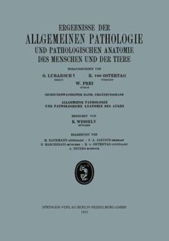 Paperback Ergebnisse Der Allgemeinen Pathologie Und Pathologischen Anatomie Des Menschen Und Der Tiere [German] Book