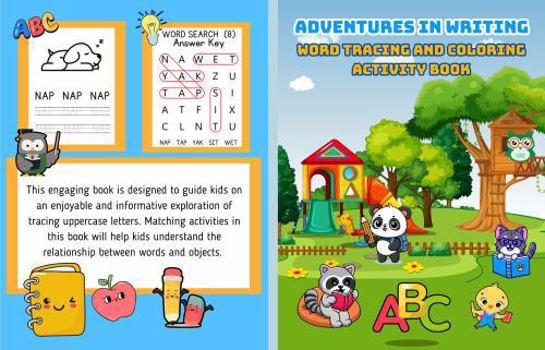 Paperback Adventures in Writing: Word Tracing and Coloring Activity Book