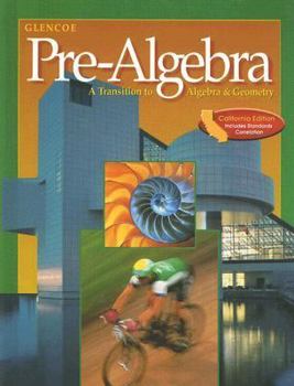 Hardcover Pre-Algebra: A Transition to Algebra and Geometry Book