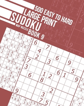 Paperback 500 Easy to Hard Large Print Sudoku Book 9 Book