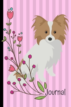 Journal: Papillon Dog Pink Journal Lined Blank Paper Diary