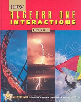 Hardcover Holt Mathematics: Student Edition Algebra One Interactions Course 1 2001 Book