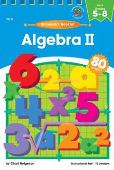 Paperback Algebra II Homework Booklet, Grades 5 to 8 Book