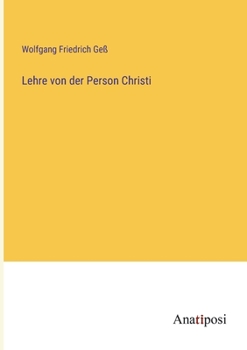 Paperback Lehre von der Person Christi [German] Book