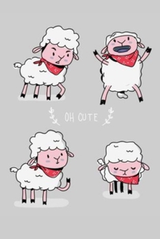 Oh Cute: Cute Fluffy Sheep Lambs Homework Book Notepad Notebook Composition and Journal Gratitude Dot Diary