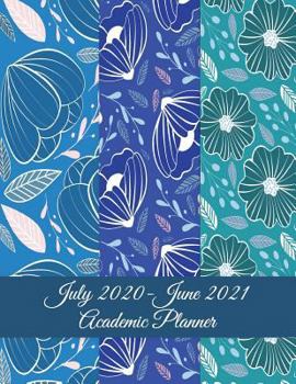 July 2020-June 2021 Academic Planner : Blue Sky Art Design, Calendar Book July 2020-June 2021 Weekly/Monthly/Yearly Calendar Journal, Large 8. 5 X 11 365 Daily Journal Planner, 12 Months July-June Cal