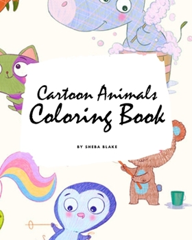 Paperback Cartoon Animals Coloring Book for Children (8x10 Coloring Book / Activity Book) Book