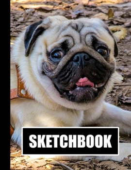 Sketchbook: Cute Dog Cover Design | White Paper | 120 Blank Unlined Pages | 8.5" X 11" | Matte Finished Soft Cover