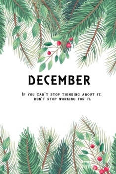 Bullet Journal " If you can’t stop thinking about it, don’t  stop working for it.: Recipes Notebook/Journal Gift 120 page, Lined, 6x9 (15.2 x 22.9 cm)