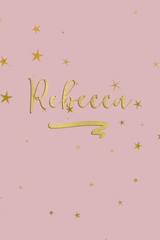 Rebecca: Personalized Journal to Write In | Rose Gold Line Journal