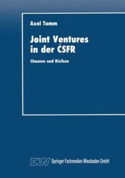 Paperback Joint Ventures in Der Čsfr: Chancen Und Risiken [German] Book