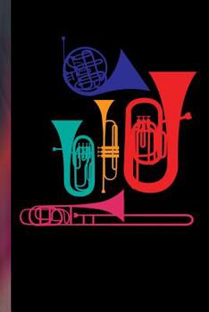 Paperback Colorful Wind Instruments: Brass Instrumental Gift for Musicians (6x9) Dot Grid Notebook Book