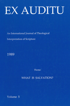 Paperback Ex Auditu - Volume 05: An International Journal for the Theological Interpretation of Scripture Book