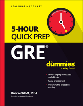 Paperback GRE 5-Hour Quick Prep for Dummies Book