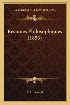 Paperback Resumes Philosophiques (1853) [French] Book
