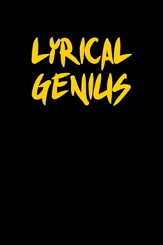 Lyrical Genius: 6x9 Journal lyrics notebook great christmas gift for under 10 dollars