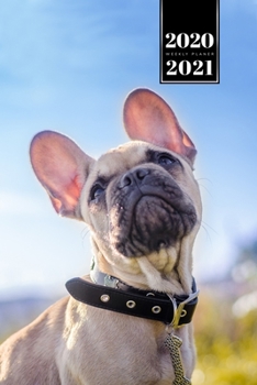 French Bulldog Dog Calendar Week Planner 2020 / 2021 - Green Landscape: Pup Puppy Doggie Pet Owner Weekly Bullet Journal Notebook Diary in 6” x 9” Inch Pocket Size