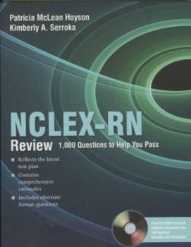 Paperback Nclex-RN Review: 1,000 Questions to Help You Pass [with Cdrom] [With CDROM] Book