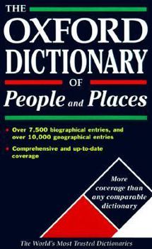 Hardcover The Oxford Dictionary of People and Places Book