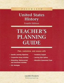 Paperback Pacemaker United States History Teacher's Planning Guide Book