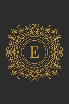 E: monogram initial Letter E - Personalized Initial Monogram Letter E  College Ruled Notebook - 6 x 9 inch Pocket Size: Cute Alphabet Vintage ...