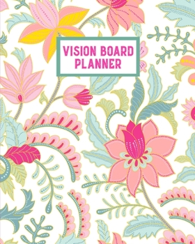 Paperback Vision Board Planner: Goal Setting, Visualization, Monthly Or Year Journal Book