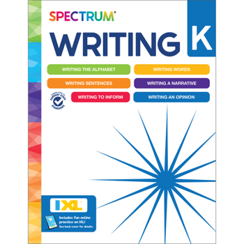Paperback Spectrum Writing Workbook, Grade K Book