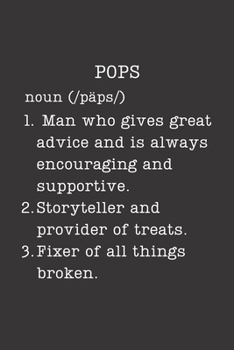 Paperback Pops: Funny Grandfather Gifts - Small Lined Writing Journal or Notebook (Card Alternative) (Definition, Humor) Book