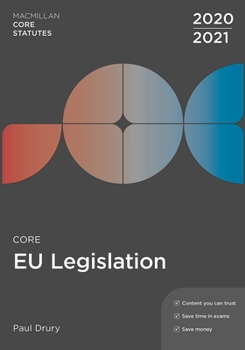 Paperback Core Eu Legislation 2020-21 Book