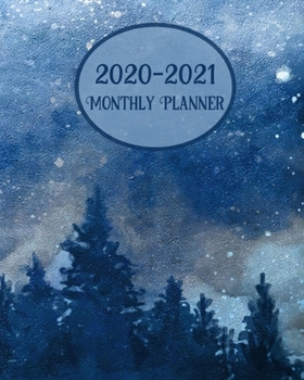 2020-2021 Monthly Planner: Blue Forest - LARGE 24 Months Calendar - 2 Year Diary Journal - Multi Year Schedule Organizer - January 2020 to December 2021 Agenda Notebook with Inspirational Quotes