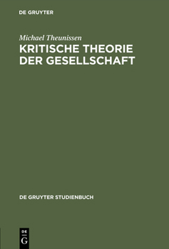 Hardcover Kritische Theorie Der Gesellschaft [German] Book