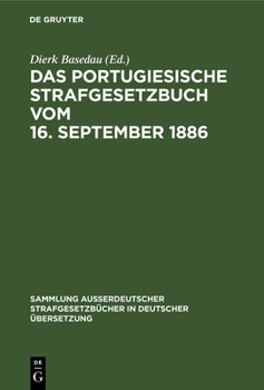 Hardcover Das Portugiesische Strafgesetzbuch vom 16. September 1886 [German] Book