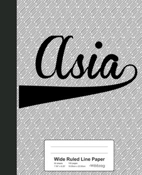 Paperback Wide Ruled Line Paper: ASIA Notebook Book