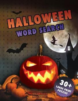 Paperback Halloween Word Search: 30+ Large Print Puzzles [Large Print] Book