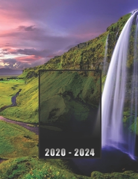 2020 - 2014: Calendar 60 Months / 5 Year Planner / Diary (January 2020 – December 2024), a month on 2 pages + notes / WATERFALL IN ICELAND