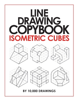 Paperback Line Drawing Copybook Isometric Cubes Book