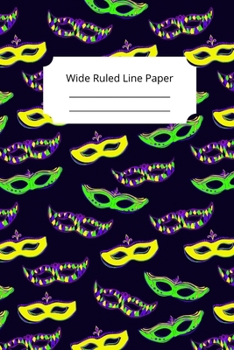 Paperback Mardi Gras Art Theme Notebook Book