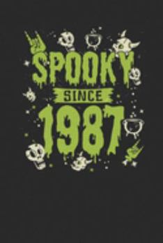 Spooky Since 1987: Graph Paper Notebook – Birthday Gift or Happy Halloween Gift for Women, Men, Kids and Teacher