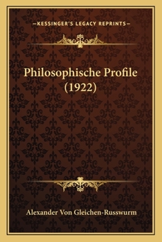 Paperback Philosophische Profile (1922) [German] Book