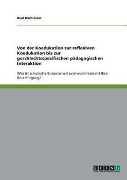 Paperback Von der Koedukation zur reflexiven Koedukation bis zur geschlechtsspezifischen pädagogischen Interaktion: Was ist schulische Bubenarbeit und worin bes [German] Book