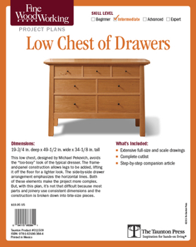 Paperback Fine Woodworking's Low Chest of Drawers Plan Book