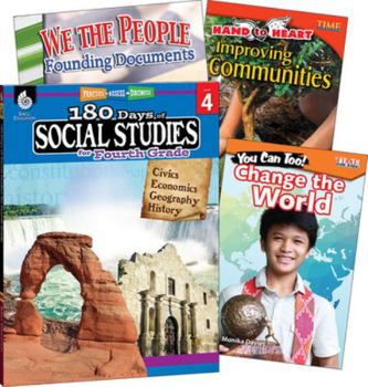 Hardcover Learn-At-Home: Social Studies Bundle Grade 4: 4-Book Set Book