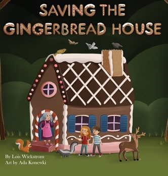 Hardcover Saving the Gingerbread House: A Science Folktale [Large Print] Book