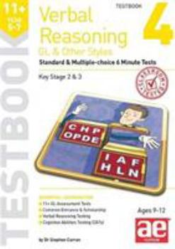 Paperback 11+ Verbal Reasoning Year 5-7 GL & Other Styles Testbook 4: Standard & Multiple-choice 6 Minute Tests Book