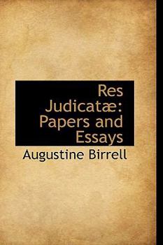 Paperback Res Judicat?: Papers and Essays Book