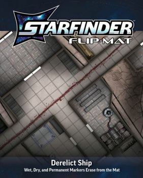 Hardcover Starfinder Flip-Mat: Derelict Starships Book