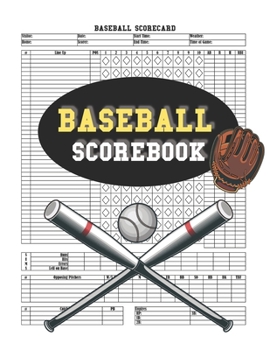 Paperback Baseball Scorebook: 120 Pages Baseball Score Record Keeper Book, Baseball Scoring book