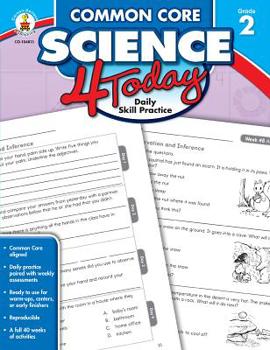 Paperback Common Core Science 4 Today, Grade 2: Daily Skill Practice (Common Core 4 Today) Book